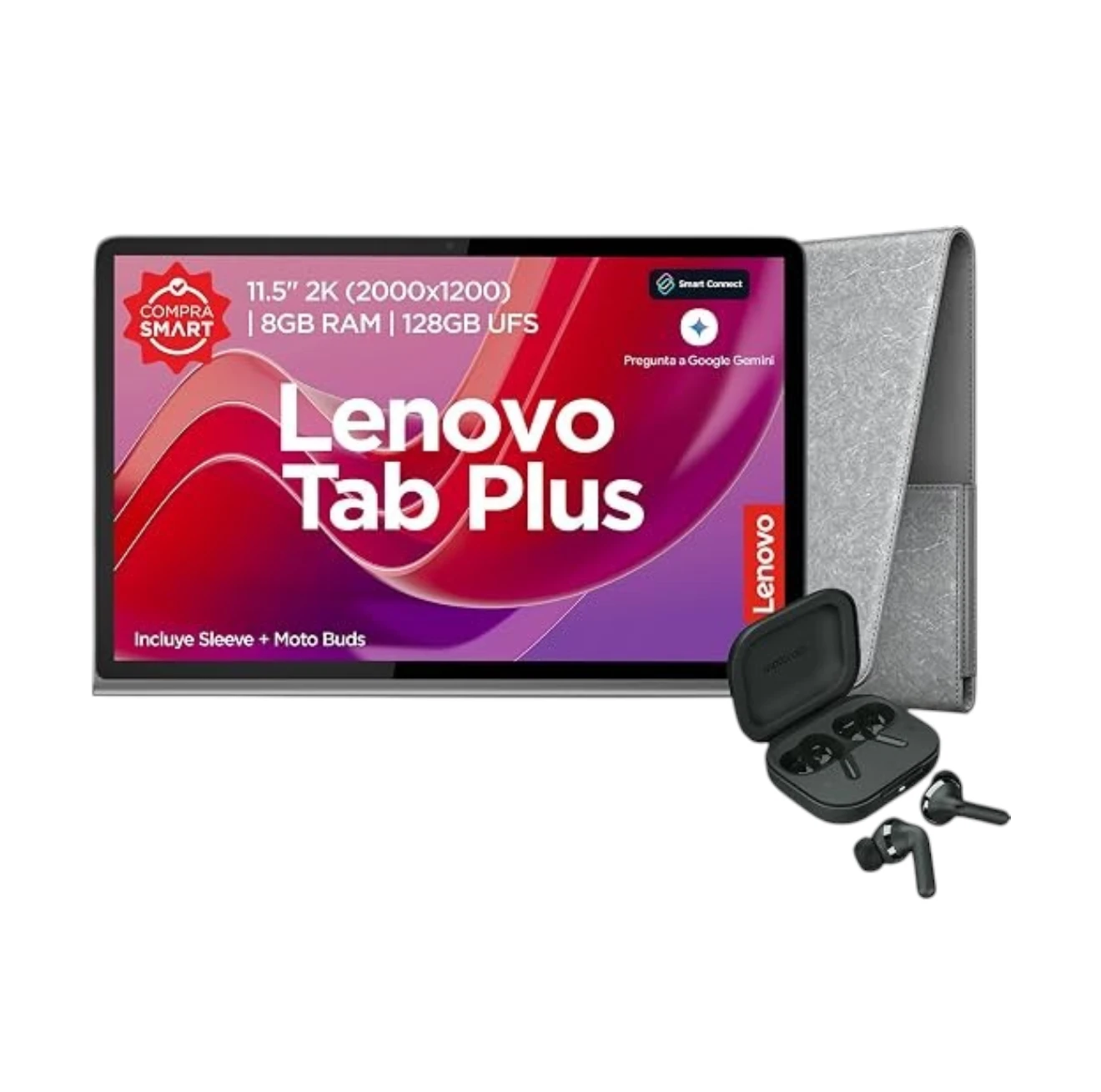 Tablet Lenovo Tab Plus 11,5" 2K (8GB RAM + 128GB UFS) con Funda y Auriculares Moto 1 Tablet Lenovo Tab Plus